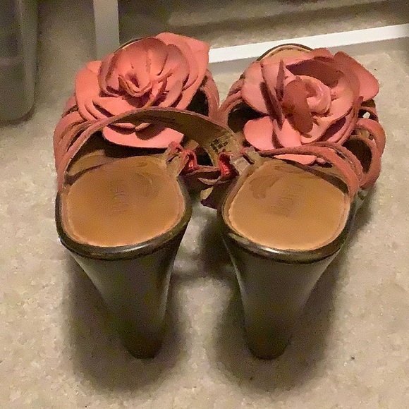Pink box born shoes heels leather flower 8 - Picture 2 of 6